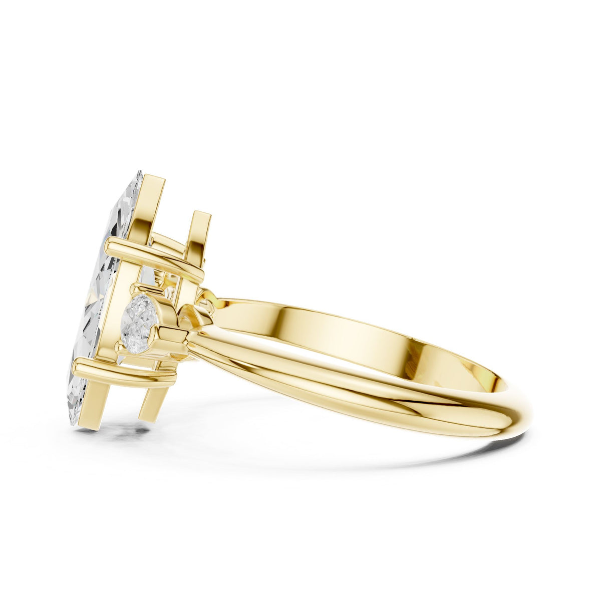 Marquise Three Stone Lab Grown Diamond Engagement Ring