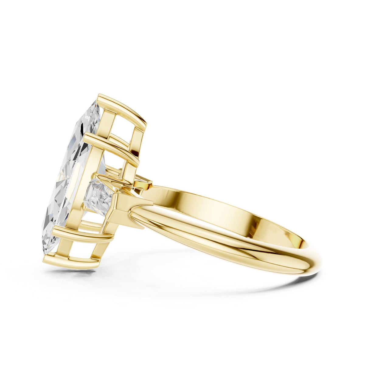 Marquise Three Stone Lab Grown Diamond Engagement Ring