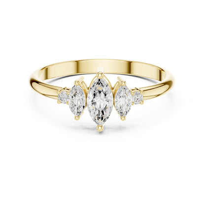 Marquise Three Stone Lab Grown Diamond Engagement Ring