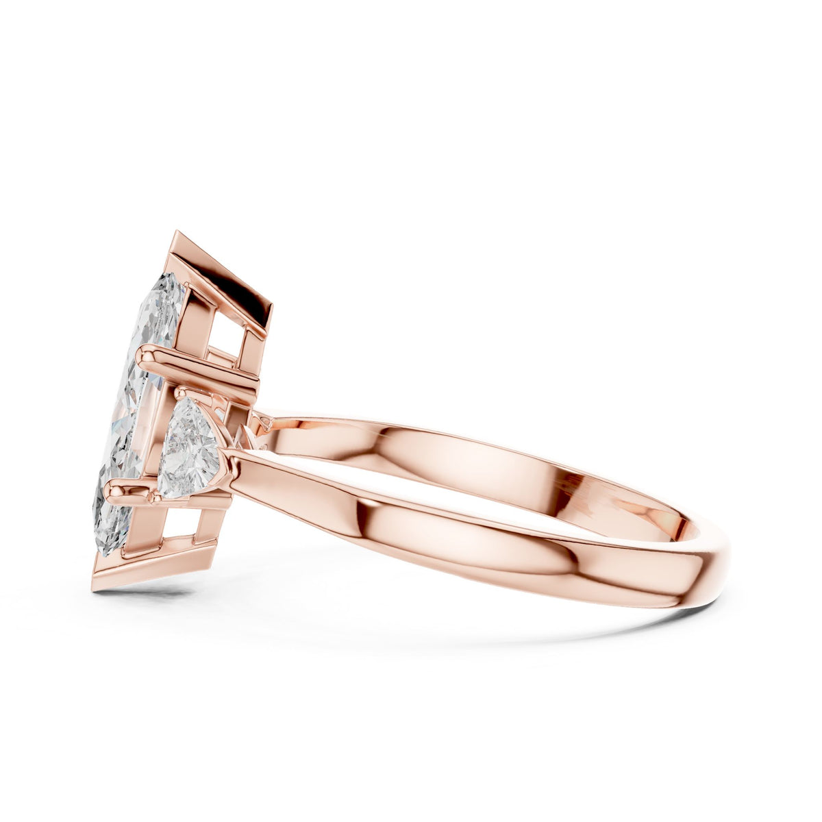 Marquise Three Stone Lab Grown Diamond Engagement Ring