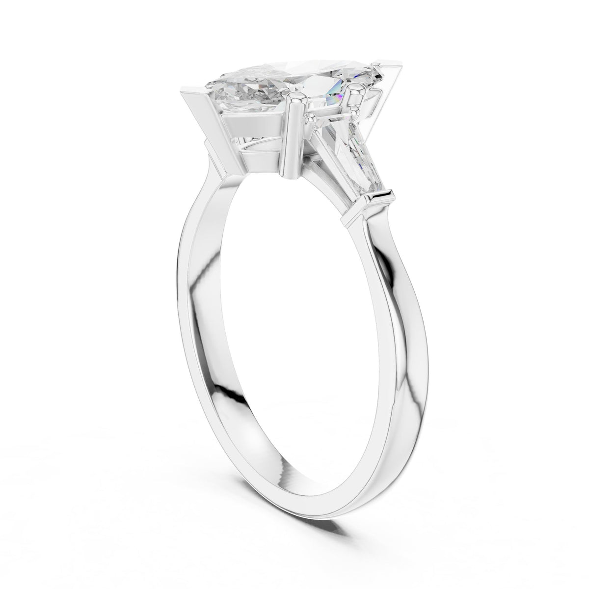 Marquise Three Stone Lab Grown Diamond Engagement Ring