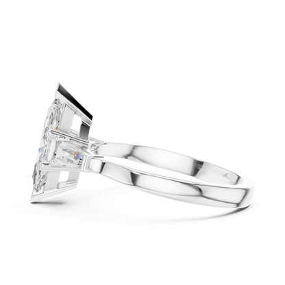 Marquise Three Stone Lab Grown Diamond Engagement Ring