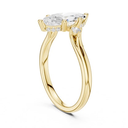 Marquise Three Stone Lab Grown Diamond Engagement Ring