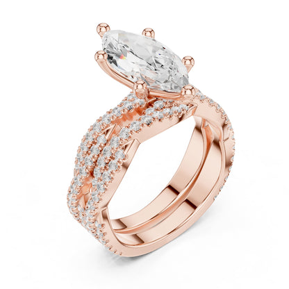 Marquise Twist Lab Grown Diamond Engagement Ring