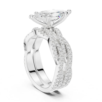 Marquise Twist Lab Grown Diamond Engagement Ring