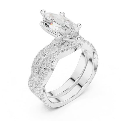 Marquise Twist Lab Grown Diamond Engagement Ring