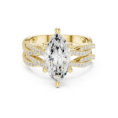 Marquise Twist Lab Grown Diamond Engagement Ring