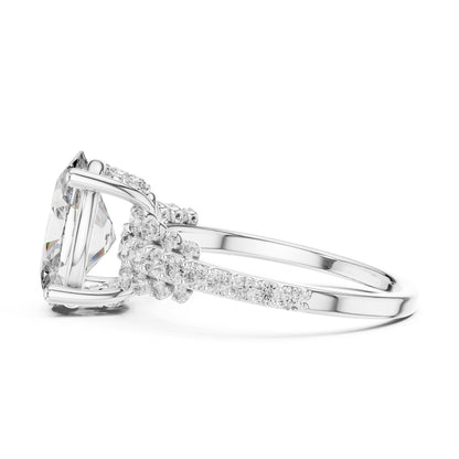 Oval Accented Lab Grown Diamond Engagement Ring