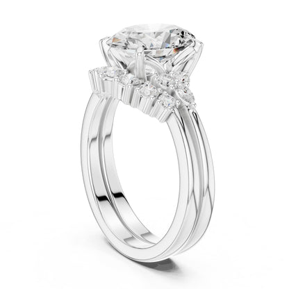 Oval Accented Lab Grown Diamond Engagement Ring