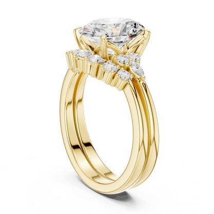 Oval Accented Lab Grown Diamond Engagement Ring