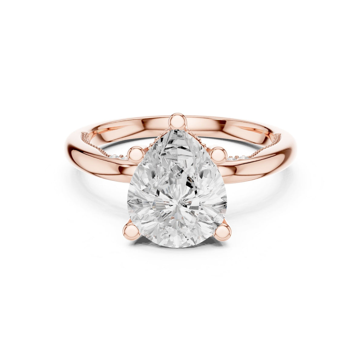 Oval Accented Lab Grown Diamond Engagement Ring