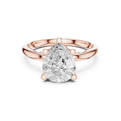 Oval Accented Lab Grown Diamond Engagement Ring