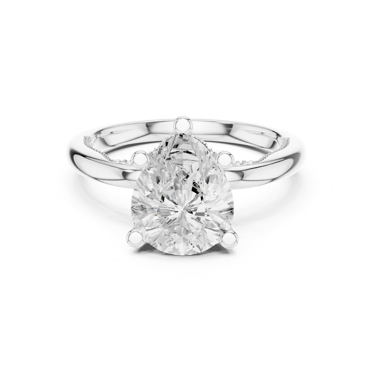 Oval Accented Lab Grown Diamond Engagement Ring