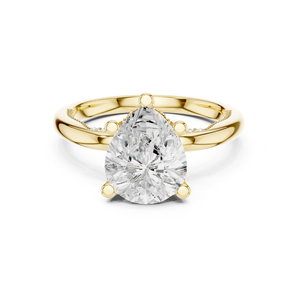 Oval Accented Lab Grown Diamond Engagement Ring