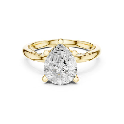 Oval Accented Lab Grown Diamond Engagement Ring