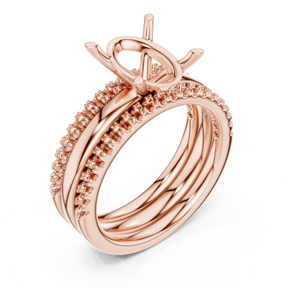 Oval Accented Lab Grown Diamond Engagement Ring