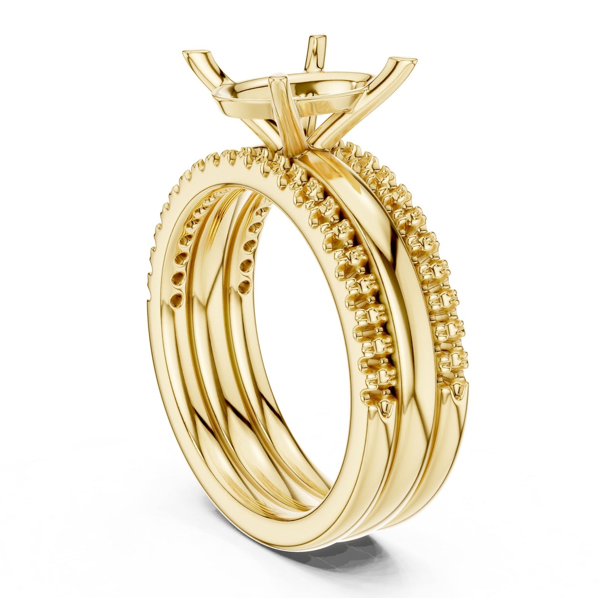 Oval Accented Lab Grown Diamond Engagement Ring