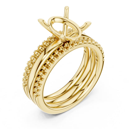 Oval Accented Lab Grown Diamond Engagement Ring