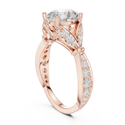 Oval Accented Lab Grown Diamond Engagement Ring