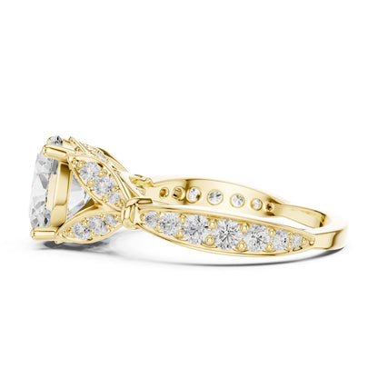 Oval Accented Lab Grown Diamond Engagement Ring