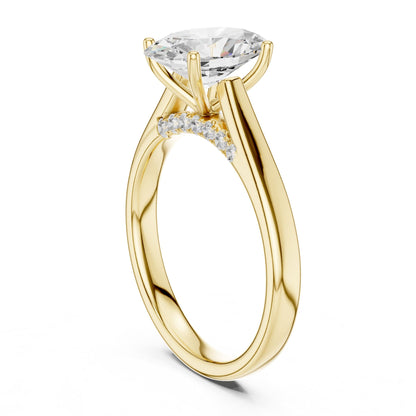 Oval Accented Lab Grown Diamond Engagement Ring