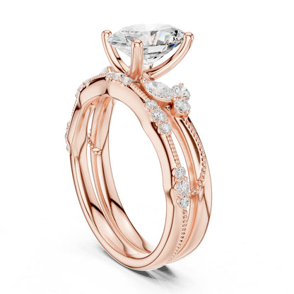 Oval Accented Lab Grown Diamond Engagement Ring