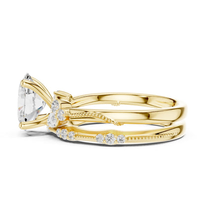 Oval Accented Lab Grown Diamond Engagement Ring