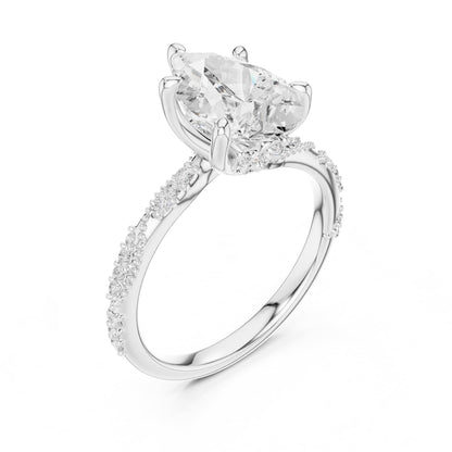 Oval Accented Lab Grown Diamond Engagement Ring