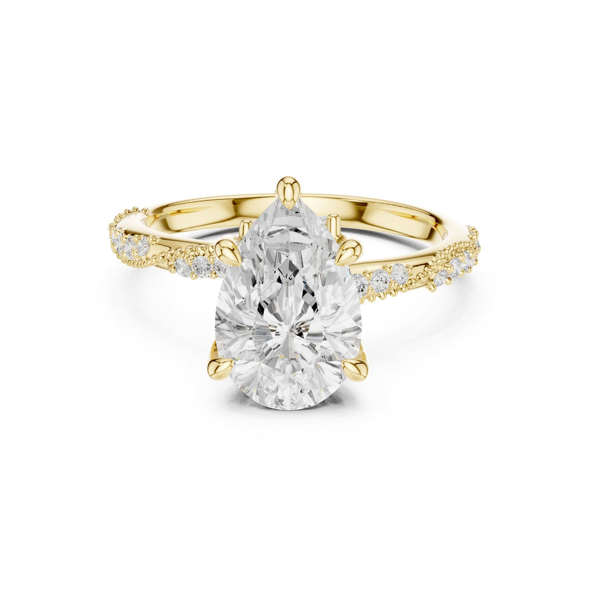 Oval Accented Lab Grown Diamond Engagement Ring