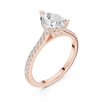 Oval Accented Lab Grown Diamond Engagement Ring