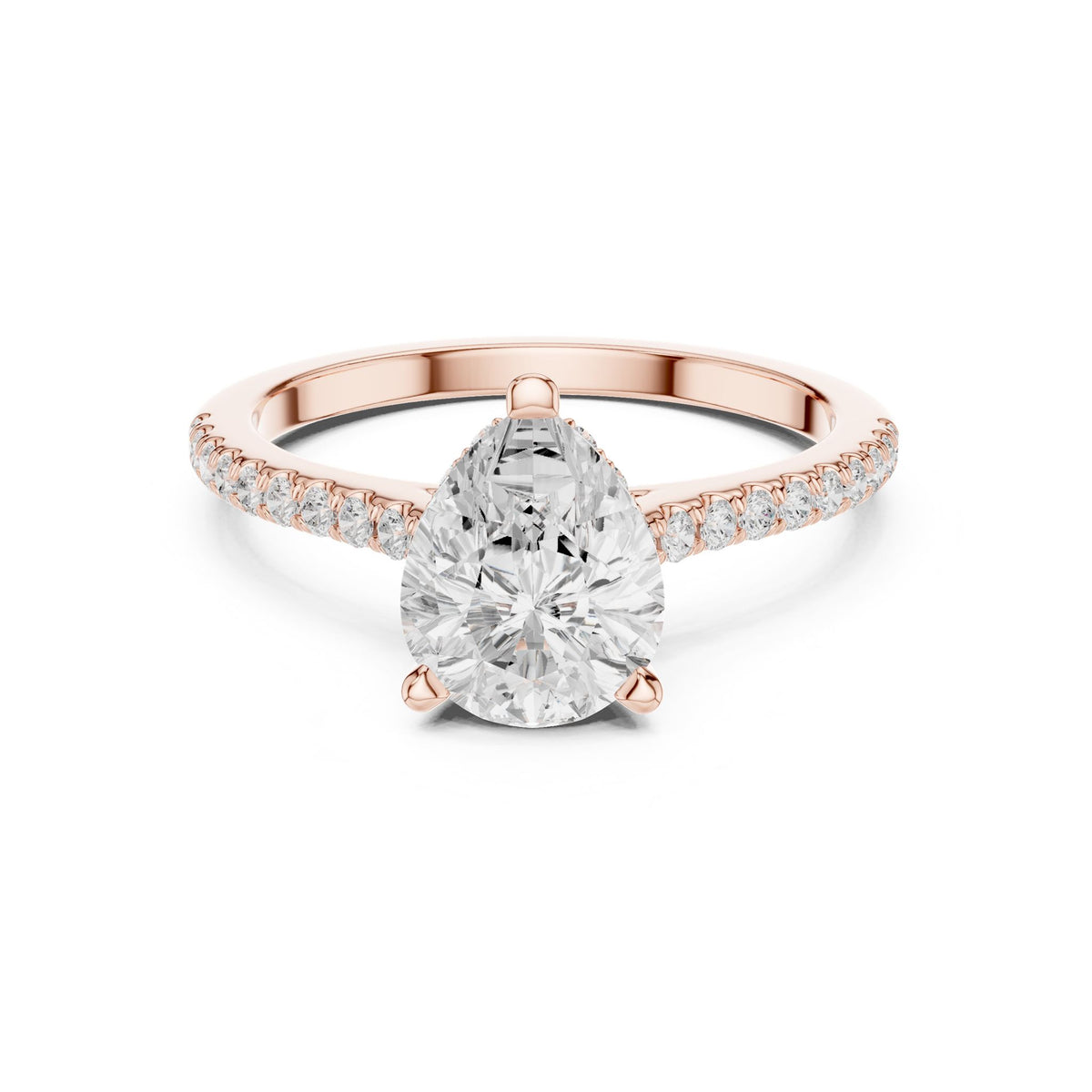 Oval Accented Lab Grown Diamond Engagement Ring