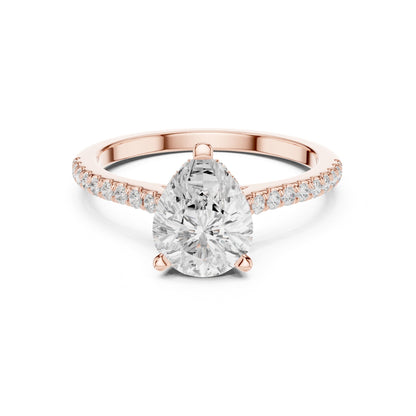 Oval Accented Lab Grown Diamond Engagement Ring