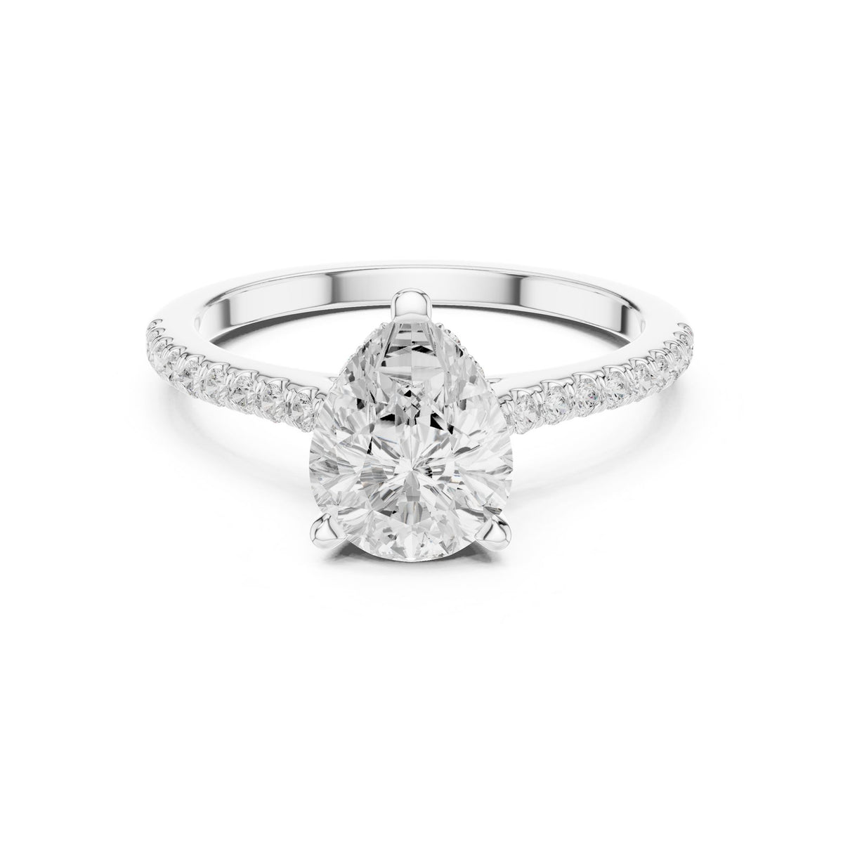 Oval Accented Lab Grown Diamond Engagement Ring