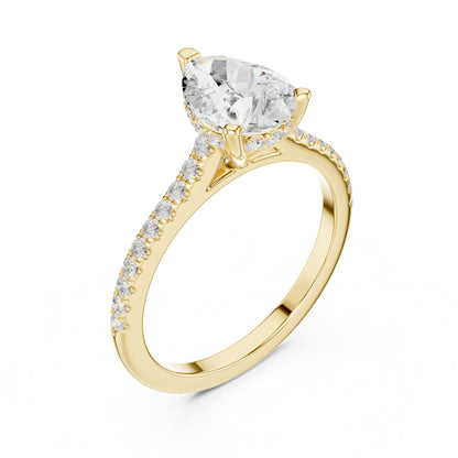 Oval Accented Lab Grown Diamond Engagement Ring