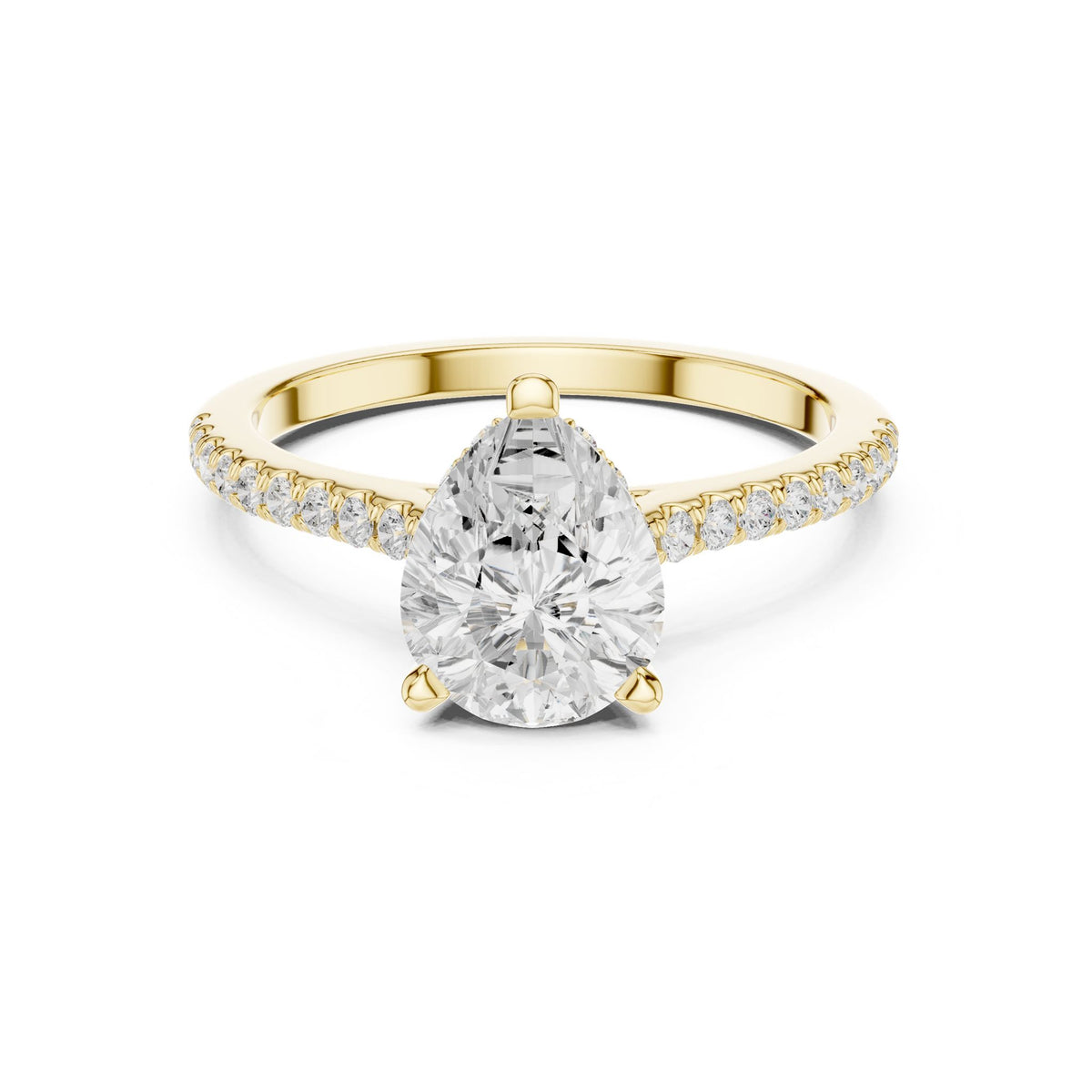 Oval Accented Lab Grown Diamond Engagement Ring