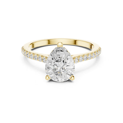 Oval Accented Lab Grown Diamond Engagement Ring