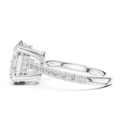 Oval Accented Lab Grown Diamond Engagement Ring