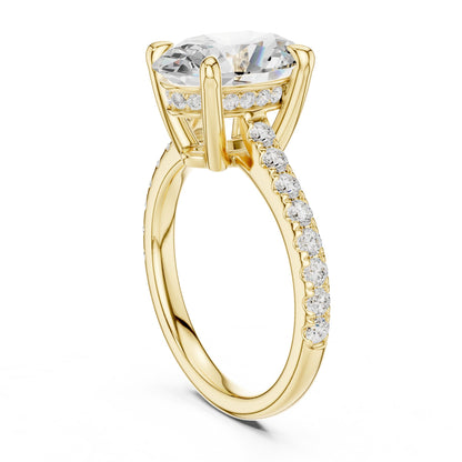 Oval Accented Lab Grown Diamond Engagement Ring