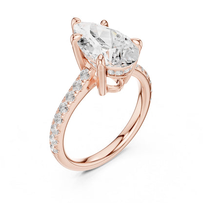 Oval Accented Lab Grown Diamond Engagement Ring