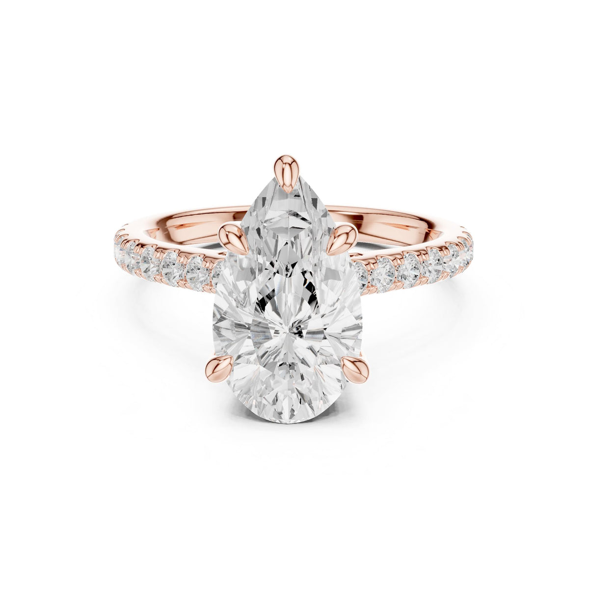 Oval Accented Lab Grown Diamond Engagement Ring