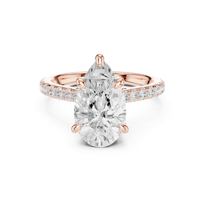 Oval Accented Lab Grown Diamond Engagement Ring