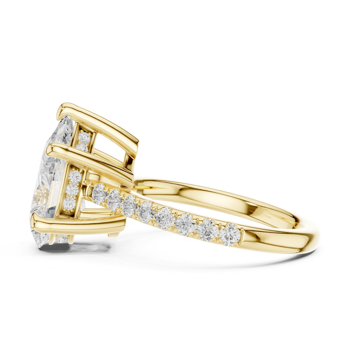Oval Accented Lab Grown Diamond Engagement Ring