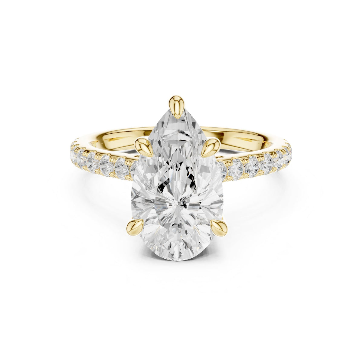 Oval Accented Lab Grown Diamond Engagement Ring