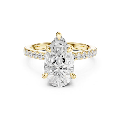 Oval Accented Lab Grown Diamond Engagement Ring