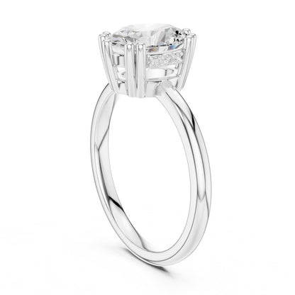 Oval Accented Lab Grown Diamond Engagement Ring