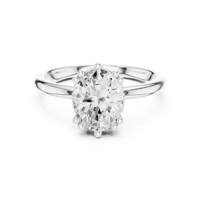 Oval Accented Lab Grown Diamond Engagement Ring