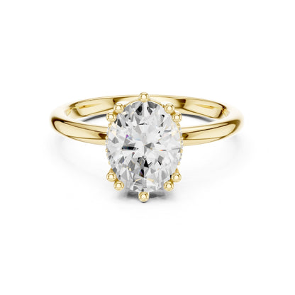 Oval Accented Lab Grown Diamond Engagement Ring