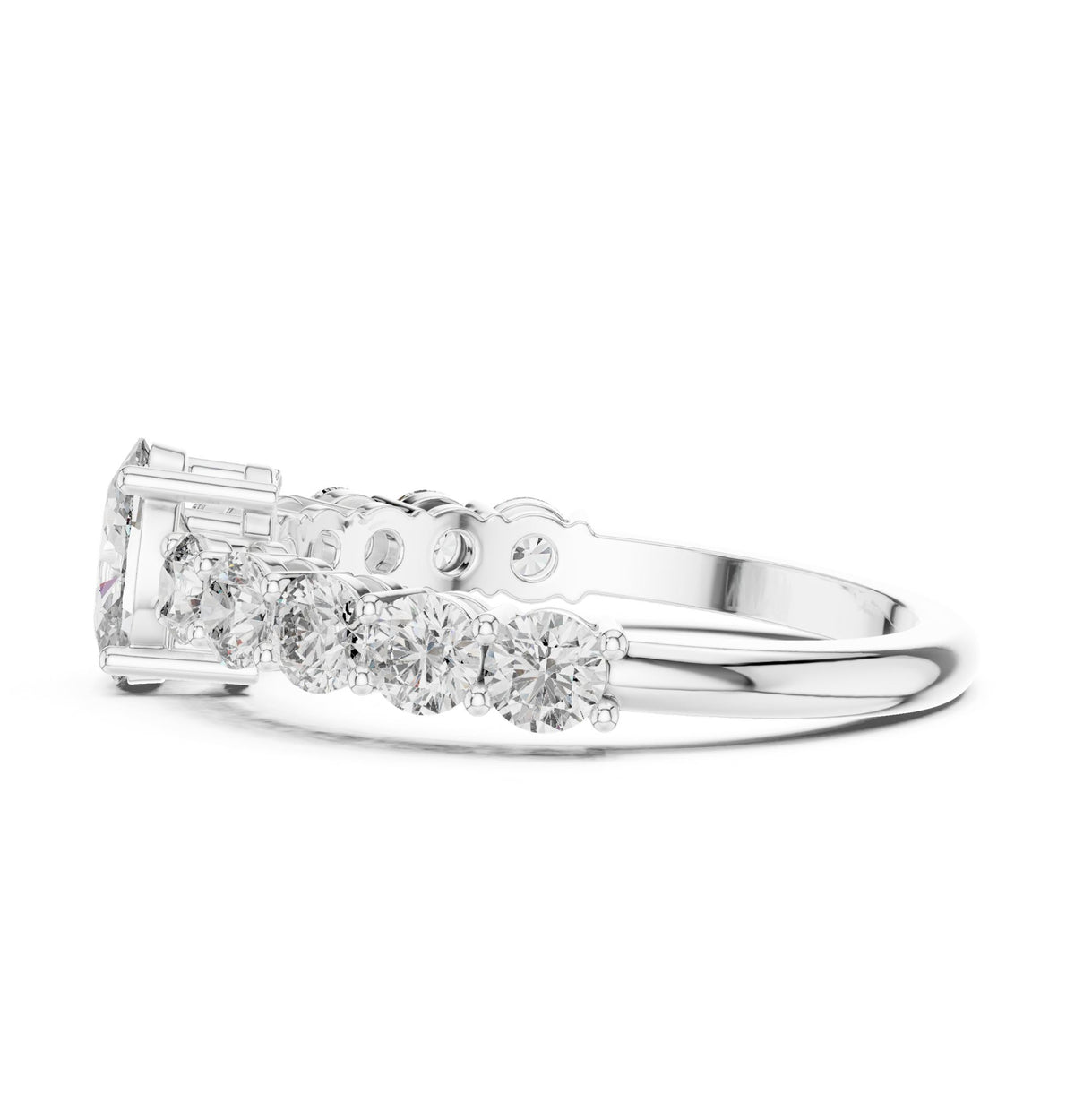 Oval Accented Lab Grown Diamond Engagement Ring