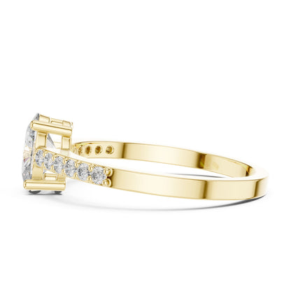 Oval Accented Lab Grown Diamond Engagement Ring