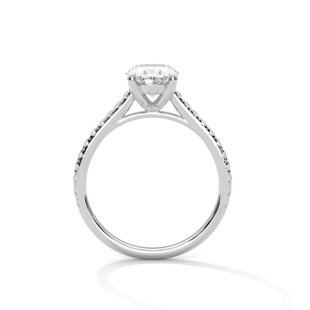 Oval Solitaire Lab Grown Diamond Engagement Ring